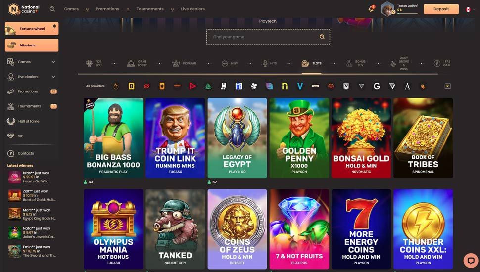 National Casino slots