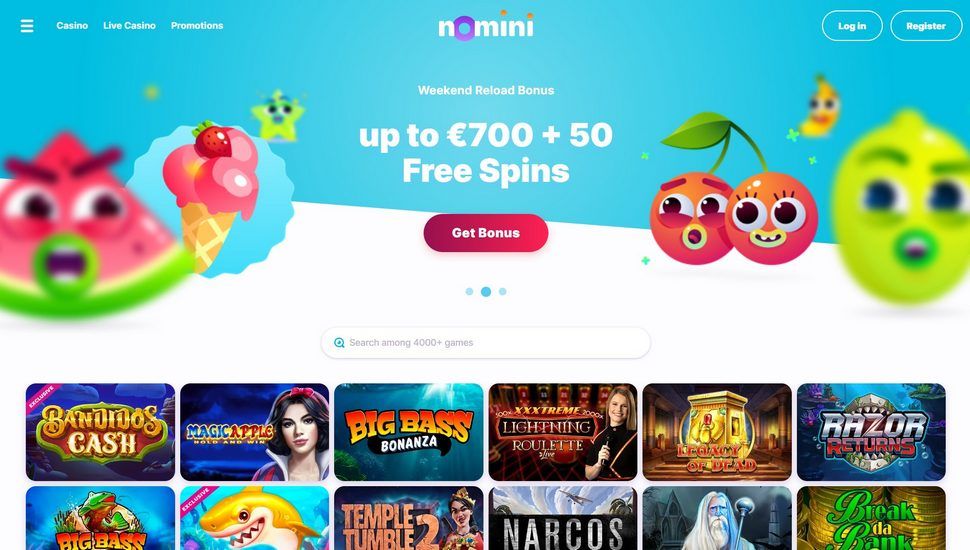 Nomini casino main page