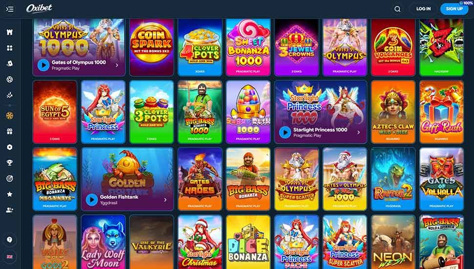 Oxibet Casino - list of games