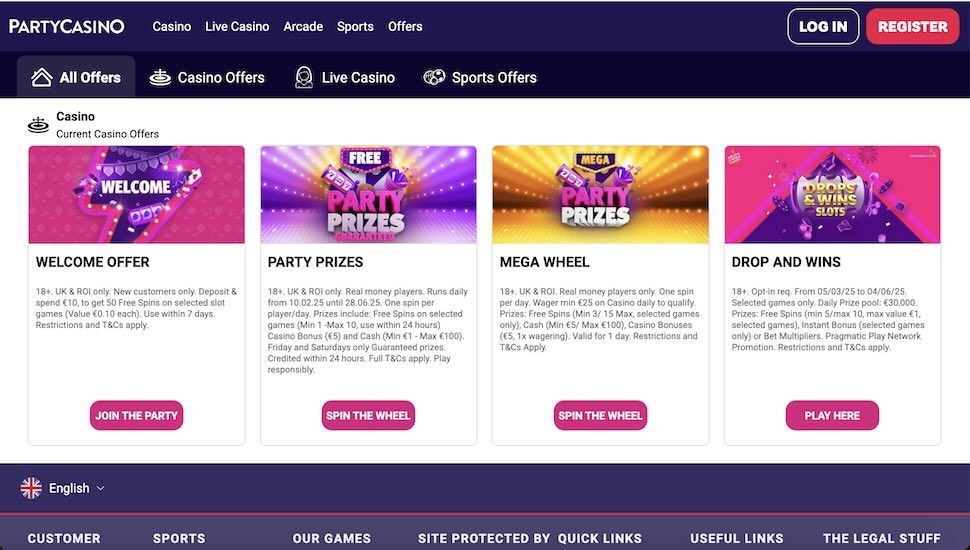 Party Casino Bonuses