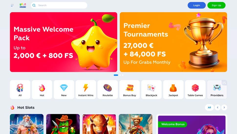 Plangames casino main page