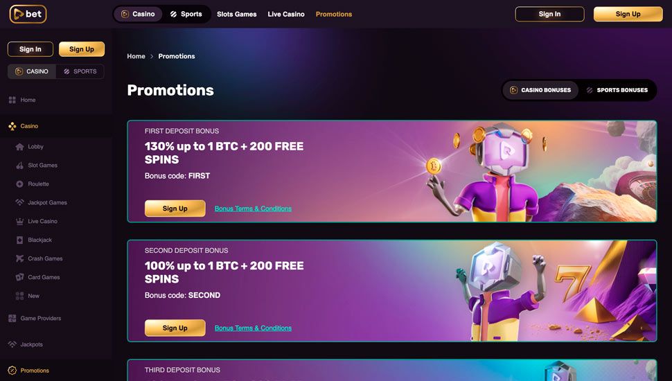 Playbet.io Casino Bonuses and Promotions