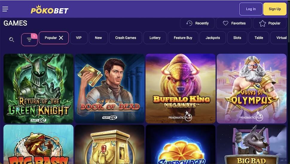 Pokobet Casino Games