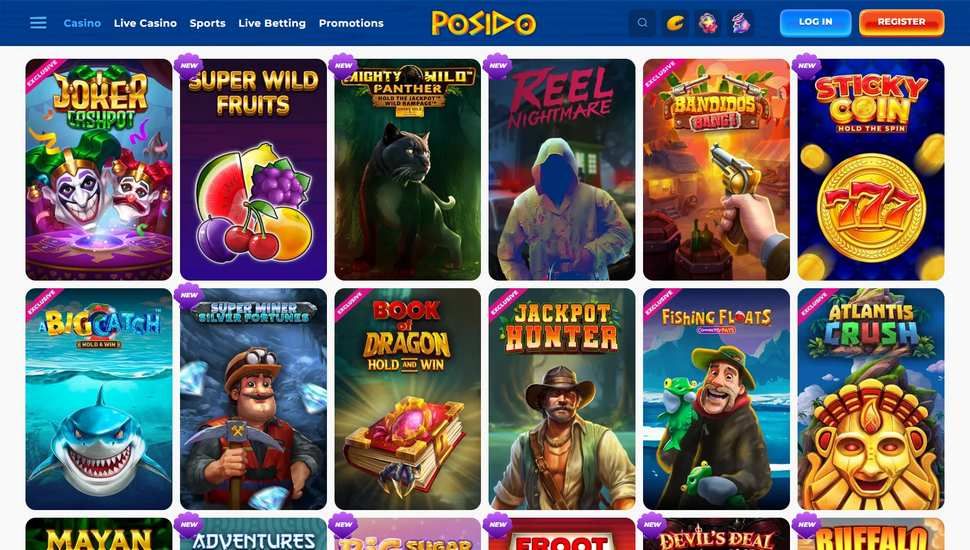 Posido casino slots page