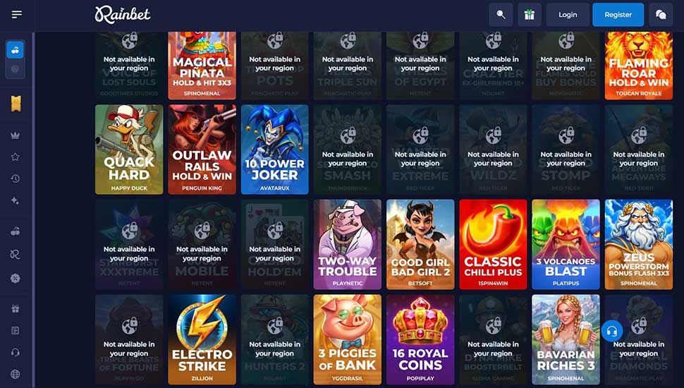 Rainbet Casino - List of games