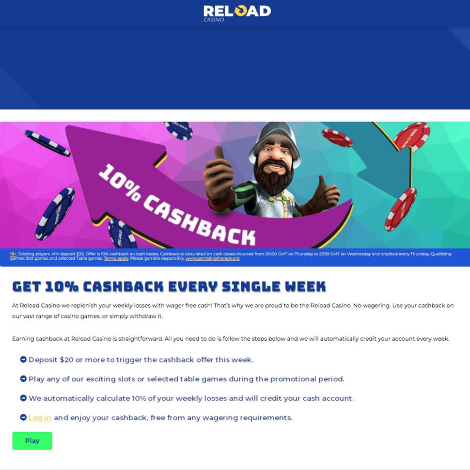 Reload Casino – Bonuses and Promotions