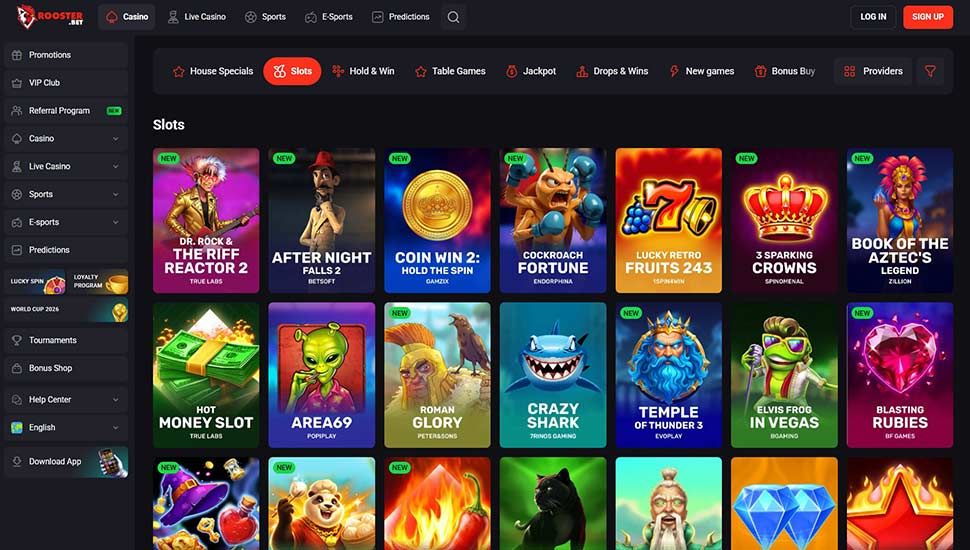 Rooster.bet Casino - list of games