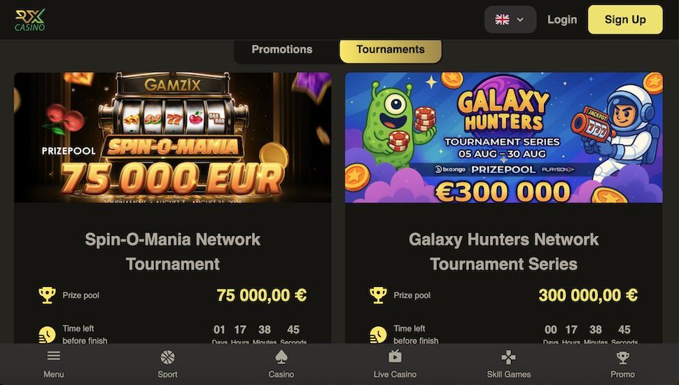 RX Casino Tournaments