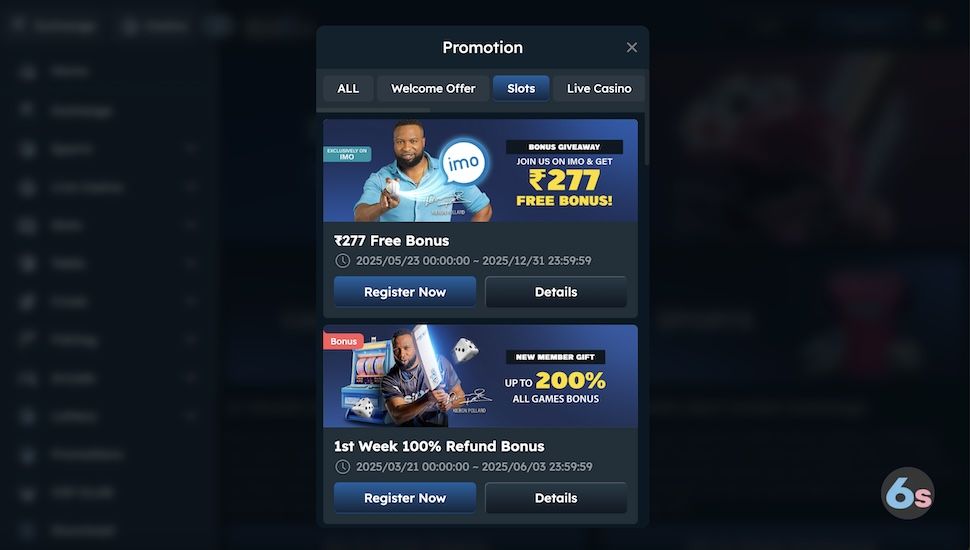 Six6s Casino Bonuses