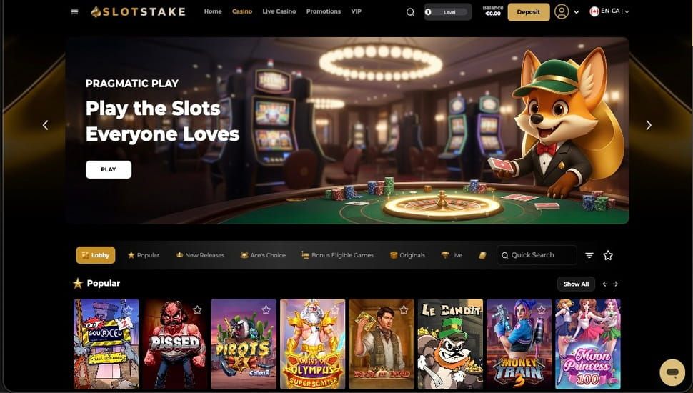 Slotstake casino slots page