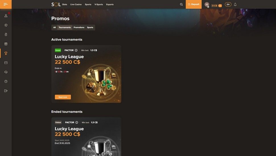 sol casino tournaments