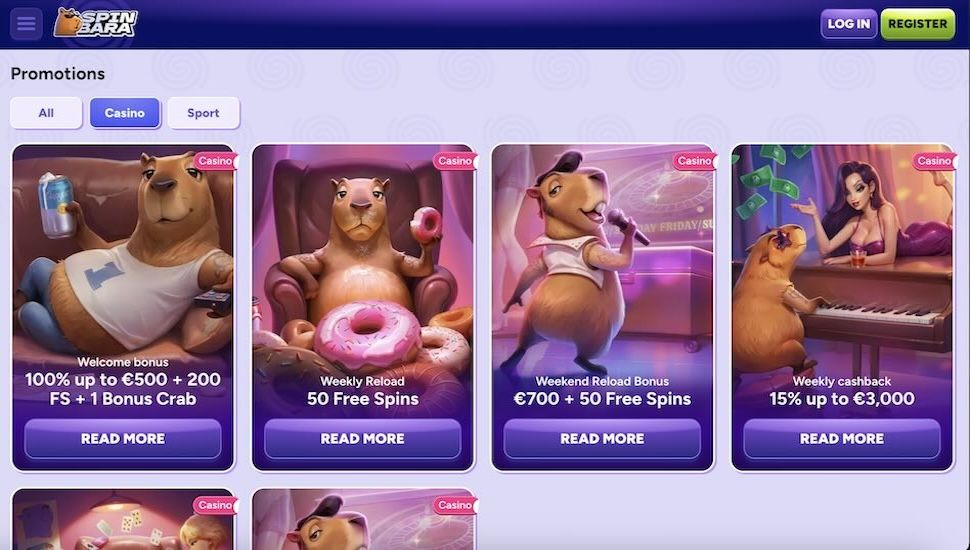 Spinbara Bonuses