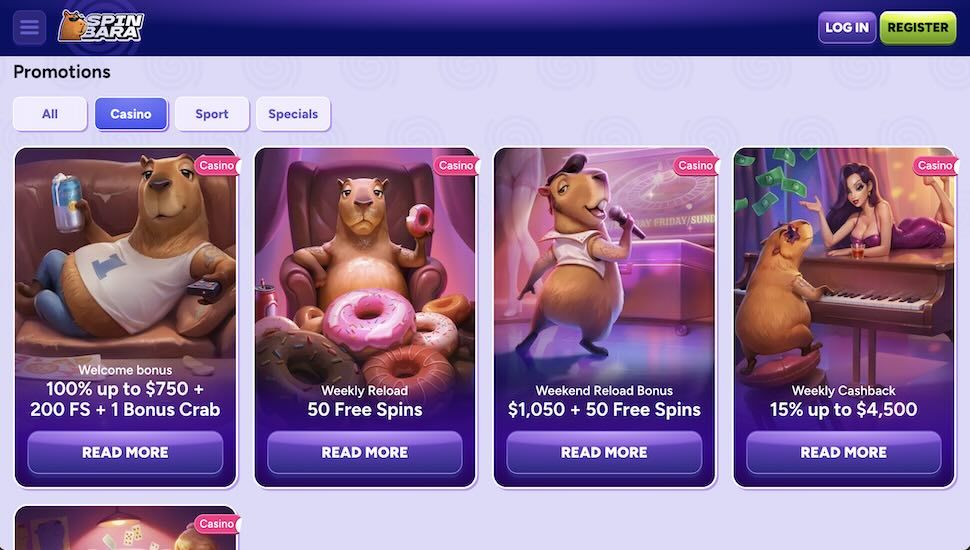 Spinbara Casino Bonuses