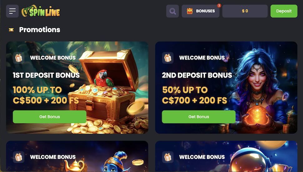 Spinline Casino Bonus