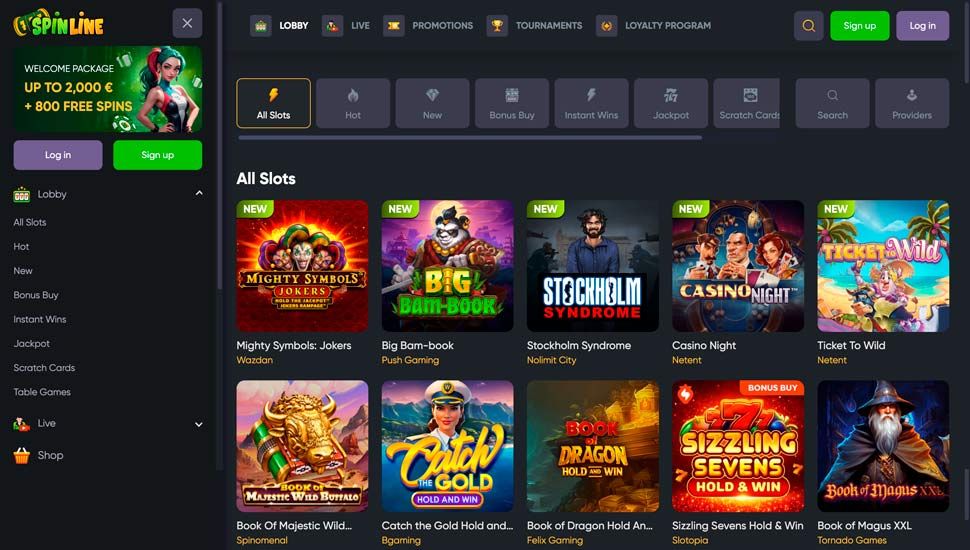 Spinline casino slots