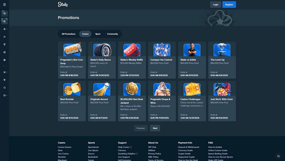 Stake casino tournaments page