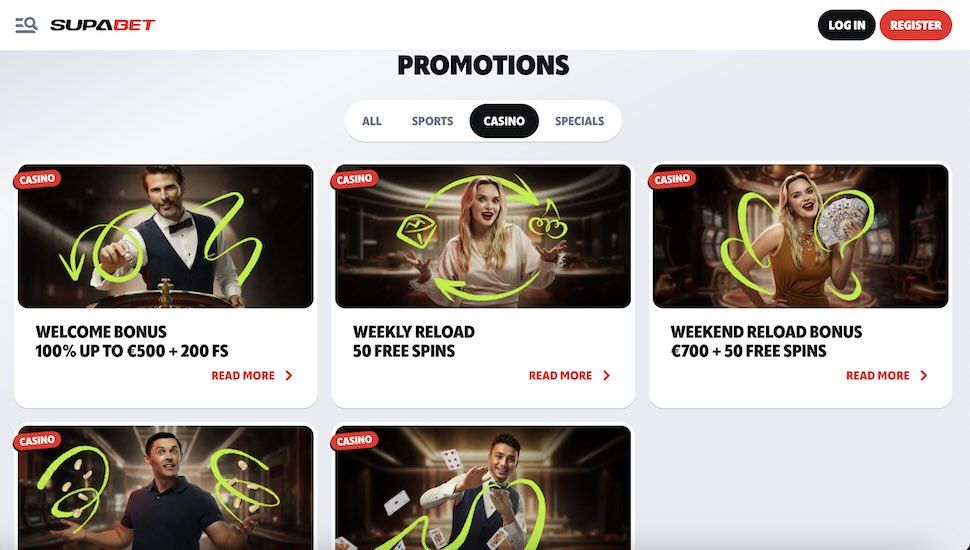 Supabet Casino Bonuses