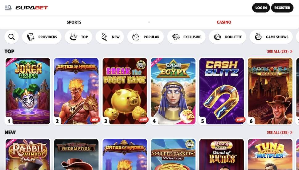 Supabet Casino Games