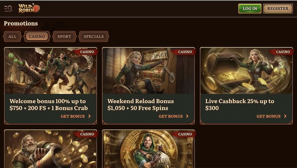 Wild Robin Casino Promotions