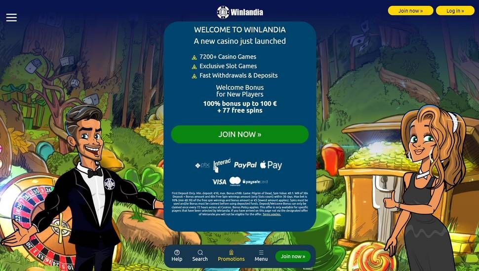 Winlandia casino main page