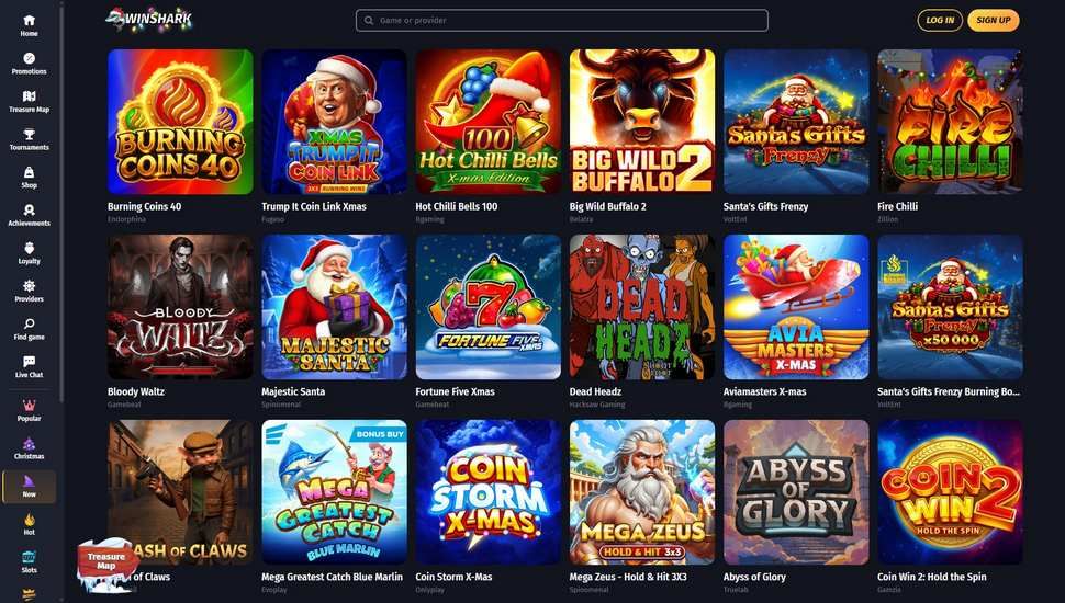 Winshark casino slots page