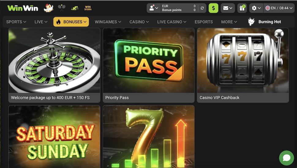 WinWin Casino Bonuses
