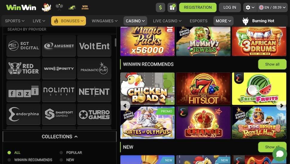 WinWin Casino games