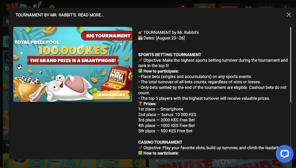 Wrbet Casino Tournaments
