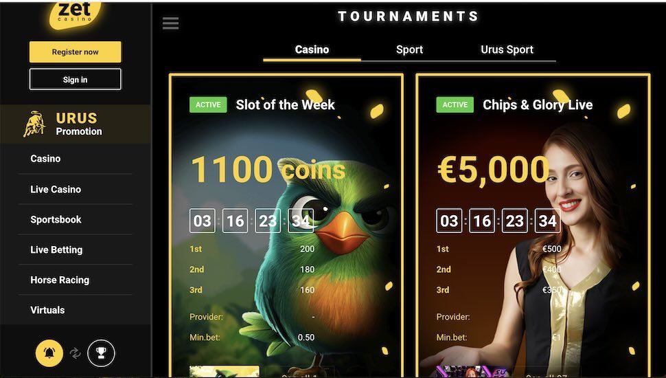 Zetcasino casino tournaments