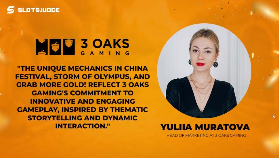 Yuliia Muratova, Head of Marketing at 3 Oaks Gaming