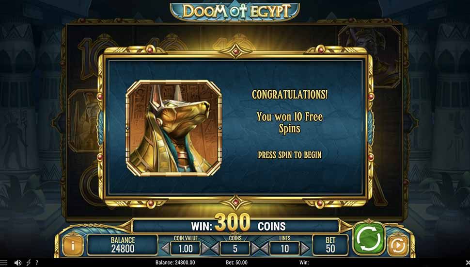 Doom of Egypt slot free spins