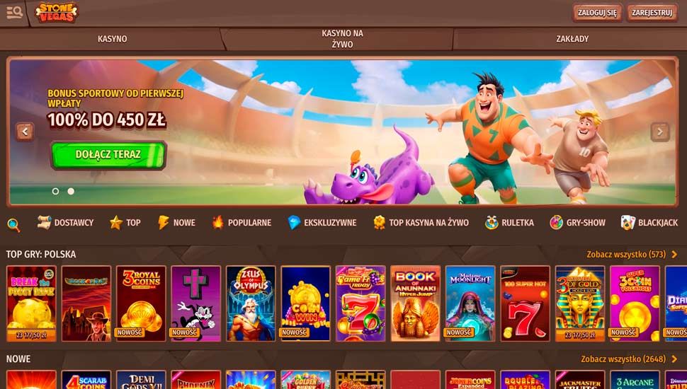 lobby kasyna StoneVegas