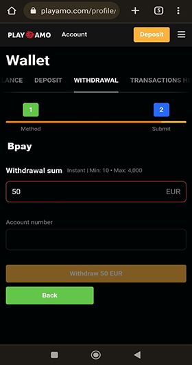 Bpay payment withdrawal - Step 3
