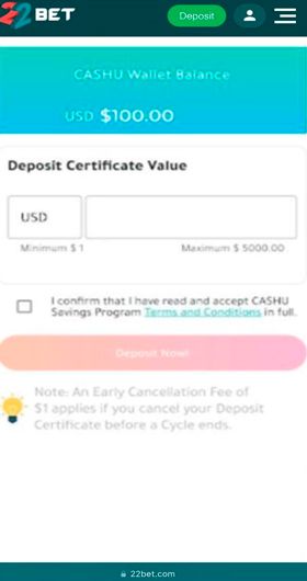 Deposit with CashU - Step 3