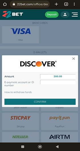 Discover Card payment withdrawal step 3