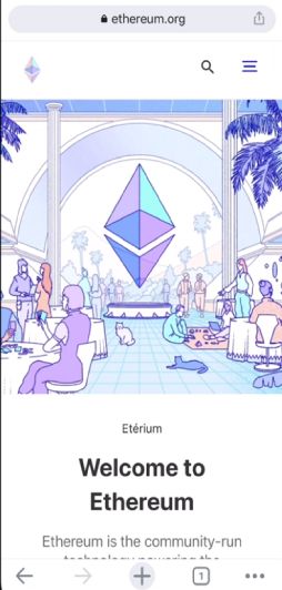 how to register Ethereum step 1