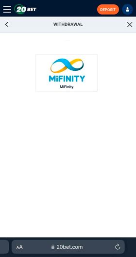 Mifinity payment withdraw - step 2