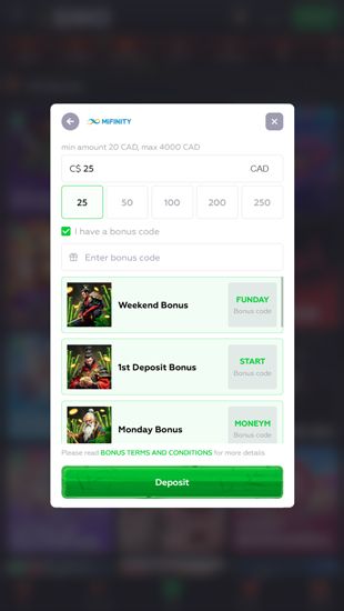 Mifinity payment deposit - step 4