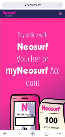 how to register NeoSurf step 1