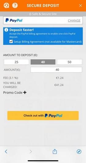 Deposit with PayPal - Step 4