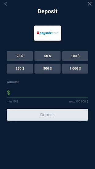 PaySafeCard deposit 4