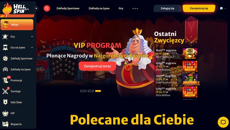 lobby kasyna Hellspin