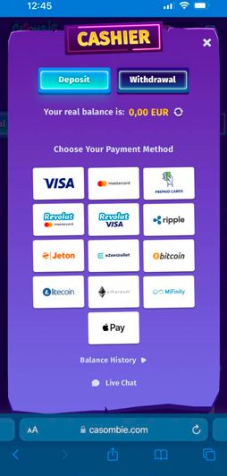 How do I deposit using Prepaid Cards - step 1