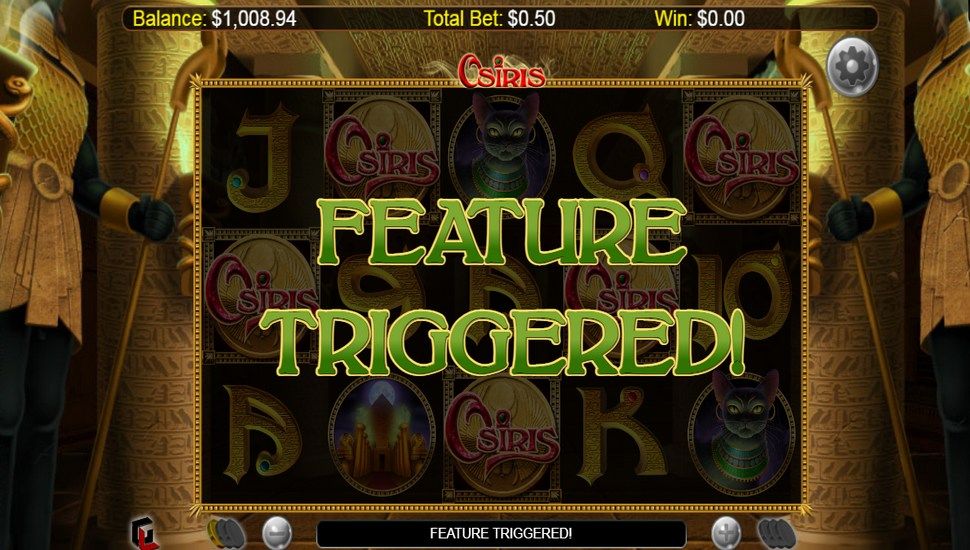 Osiris slot - The Trigger Re-Spin feature 