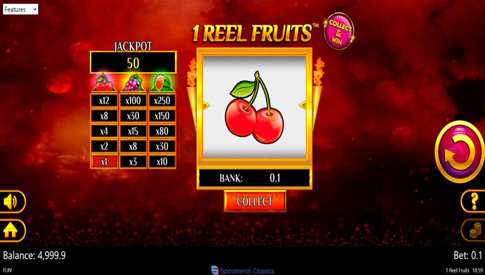 1 Reel Fruits Slot - Review, Free & Demo Play preview