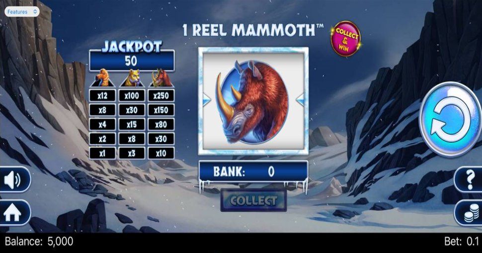 1 Reel Mammoth slot mobile