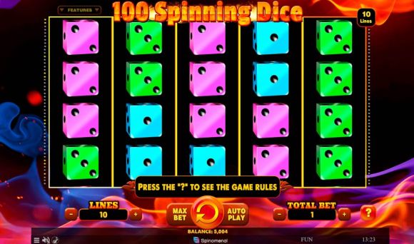 100 Spinning Dice