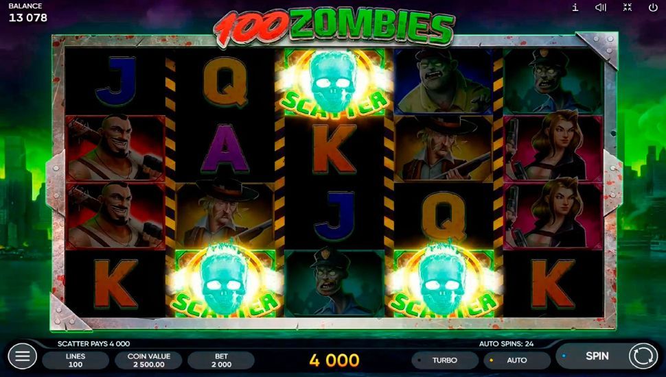 100 Zombies slot - free spins