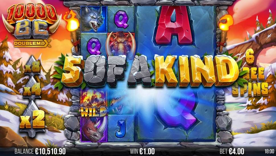10000 BC DoubleMax GigaBlox slot Free spins