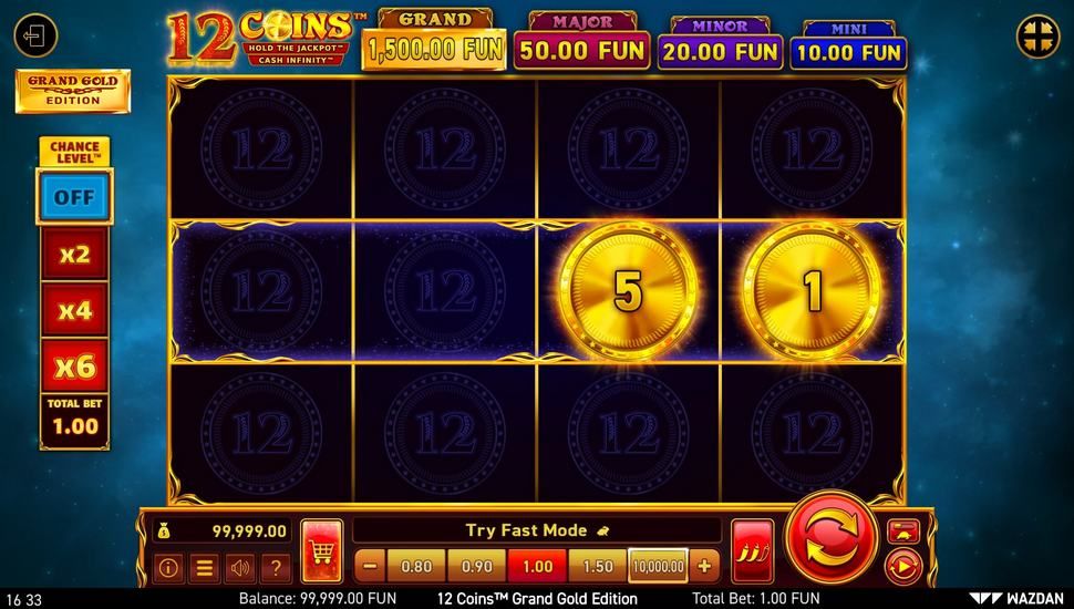 12 Coins Grand Gold Edition slot gameplay